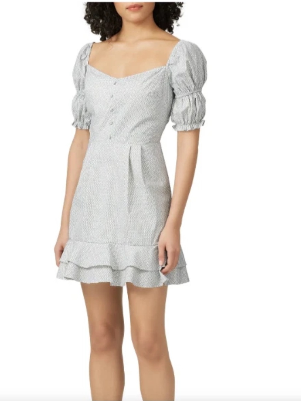 Style Stalker Sz S 100% Cotton Kelly Mini Spring Summer Sun Dress Gray